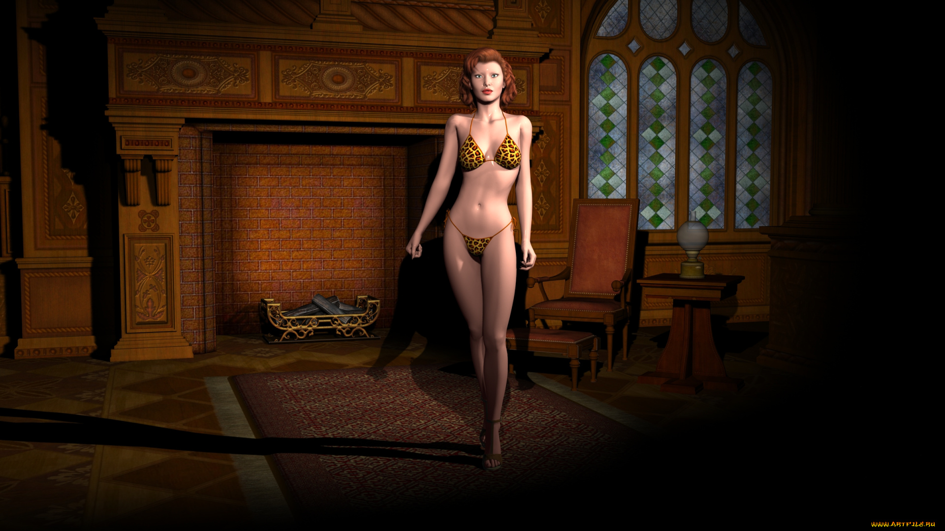 3д, графика, people, , люди, девушка, купальник