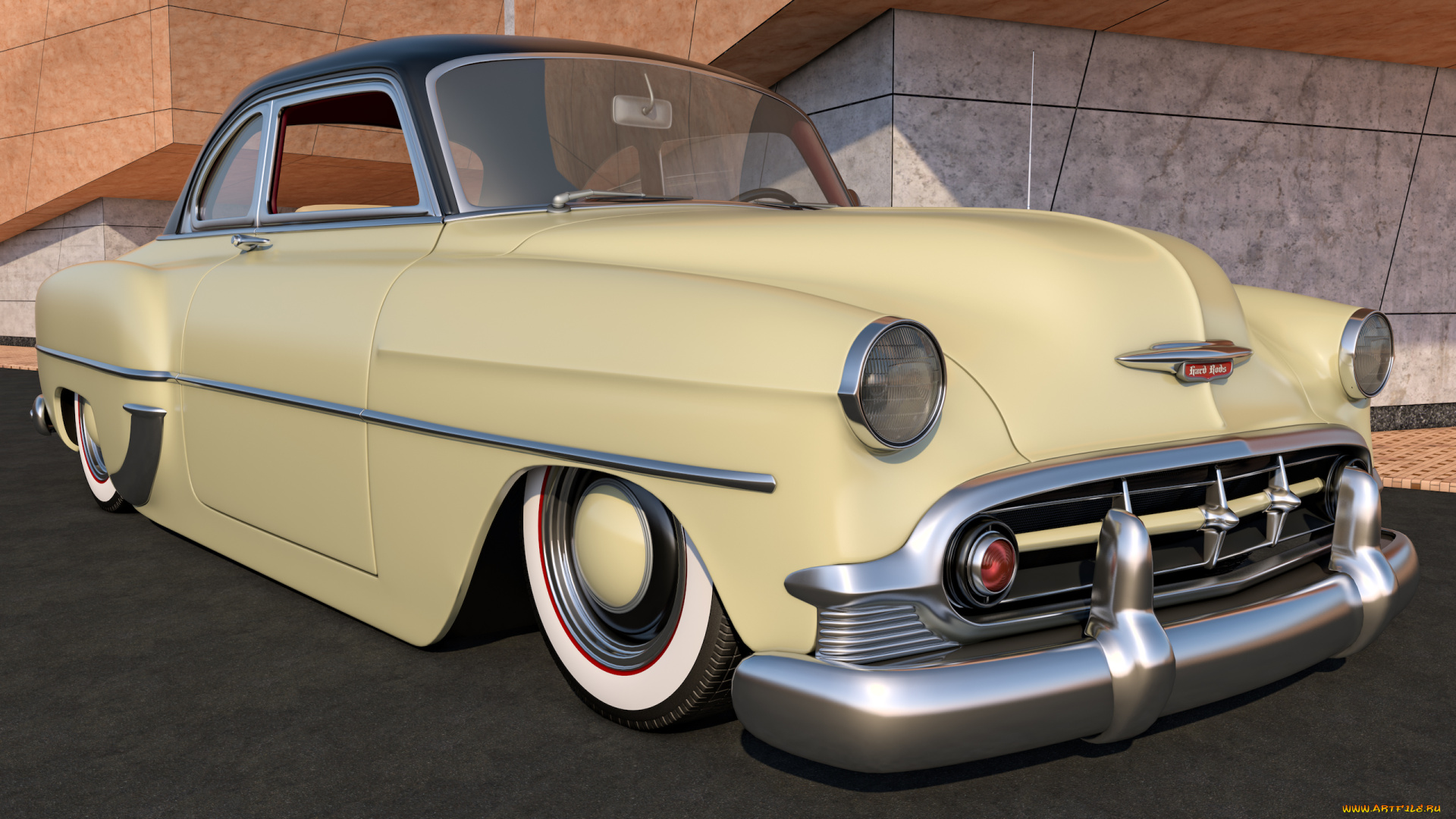 автомобили, 3д, 1953, chevrolet, club, coupe