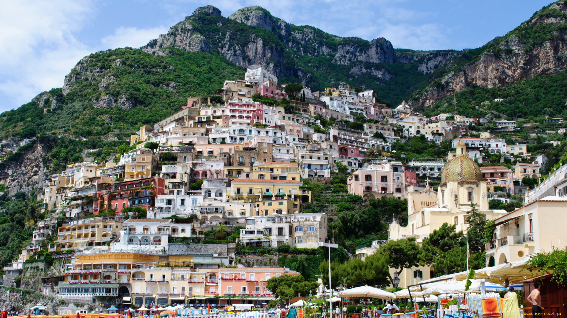 города, амальфийское, и, лигурийское, побережье, , италия, positano, амальфийское, и, лигурийское, побережье, дома