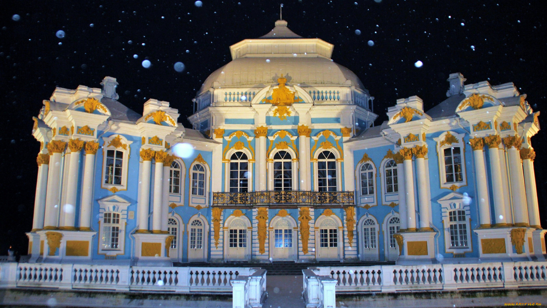 пушкин, , царское, село, , павильон, эрмитаж, города, санкт-петербург, , петергоф, , россия, пушкин, царское, село, павильон, эрмитаж, ночь, огни