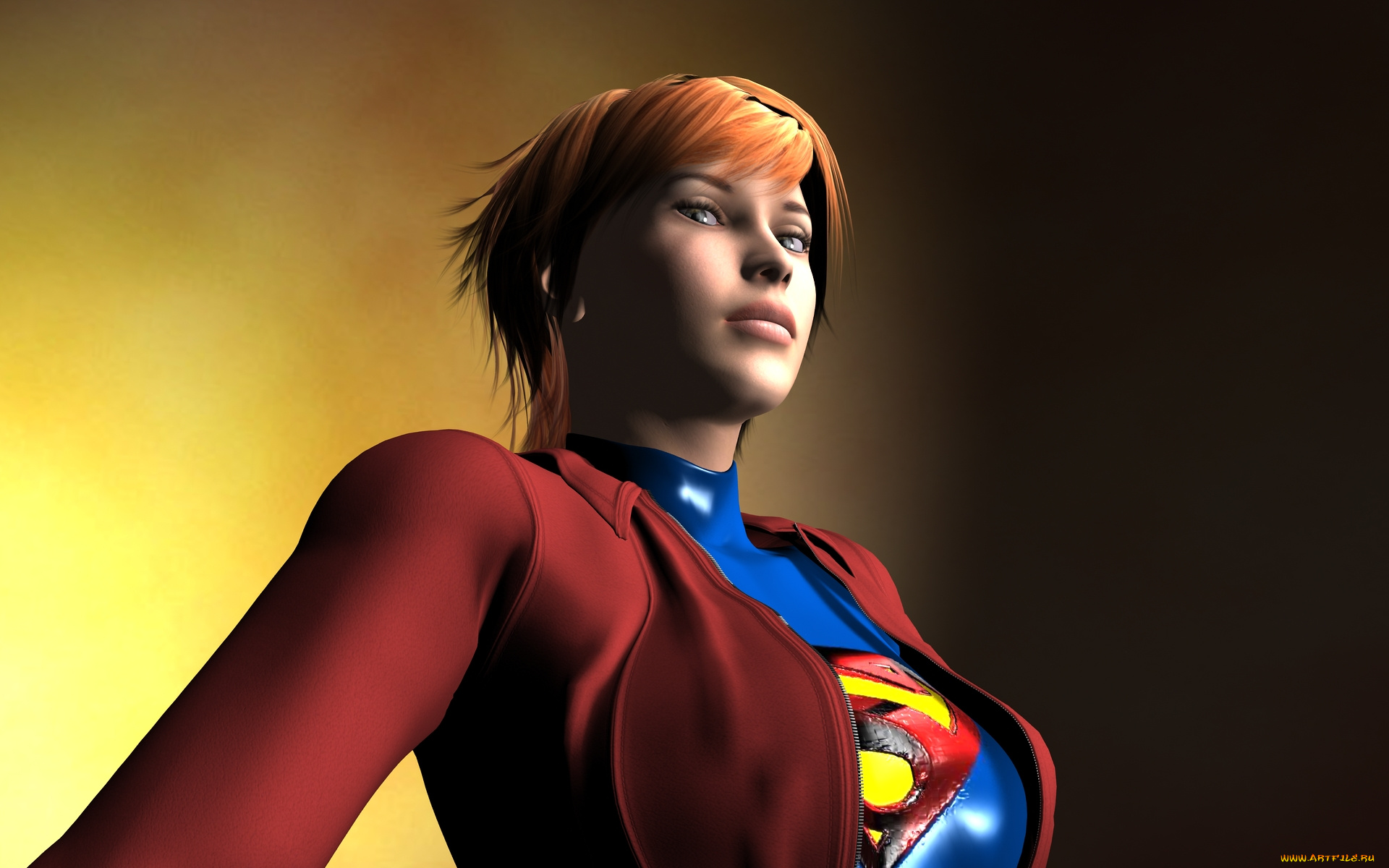 3д, графика, people, , люди, девушка, супермен