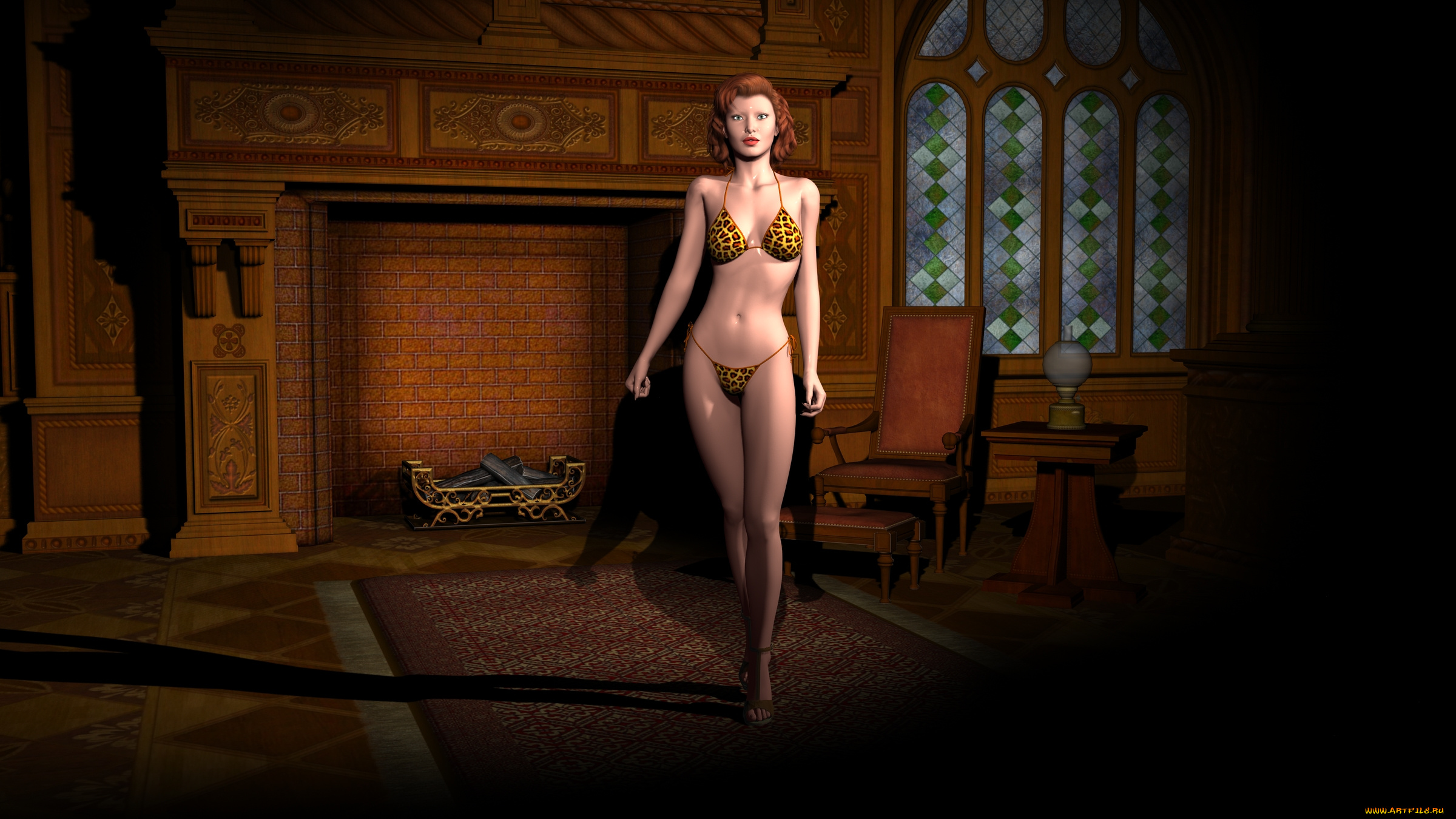 3д, графика, people, , люди, девушка, купальник