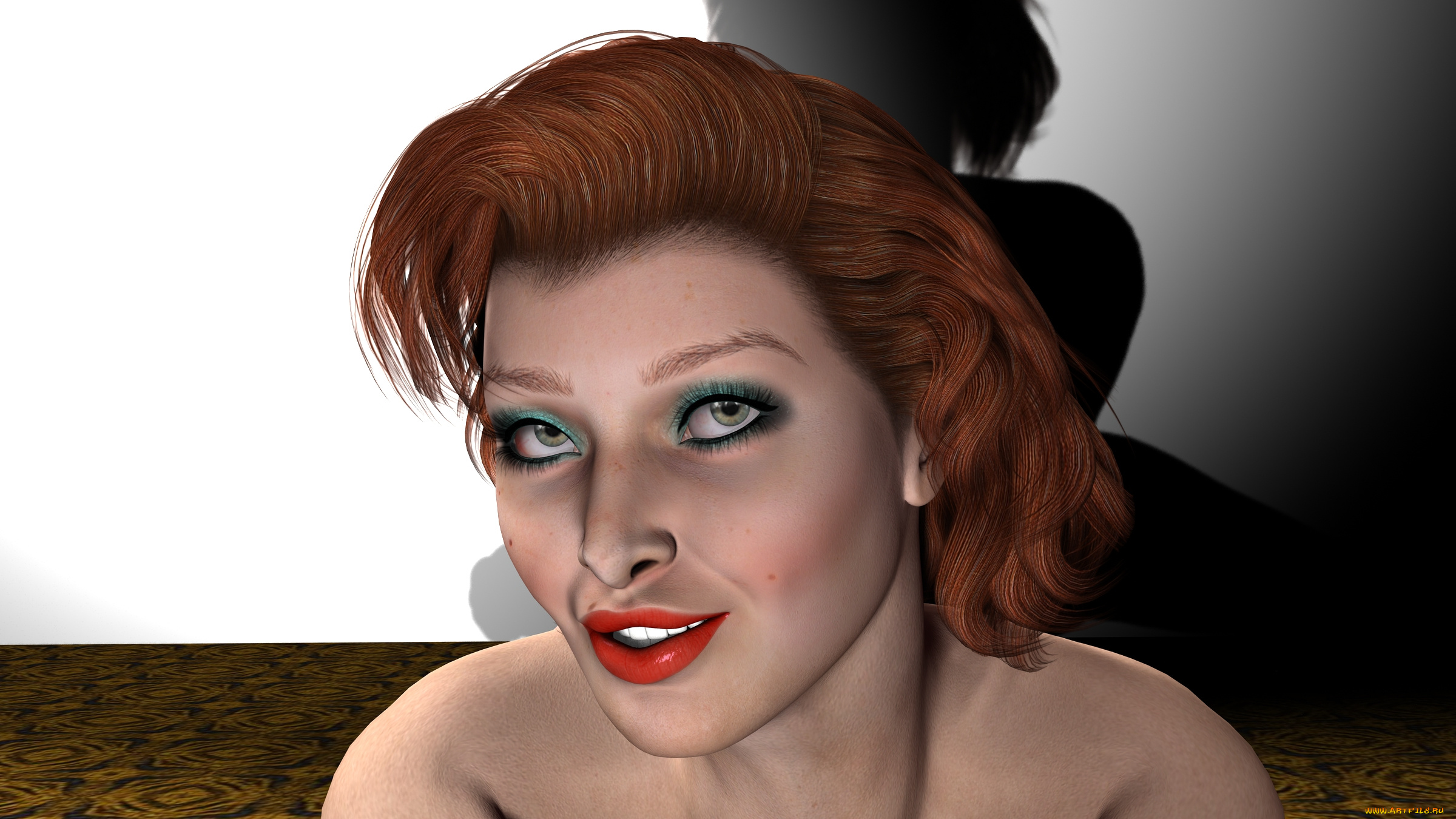 3д, графика, portraits, , портрет, девушка, улыбка