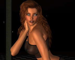 Картинка 3д+графика people+ люди взгляд девушка