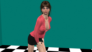 Картинка 3д+графика people+ люди девушка взгляд