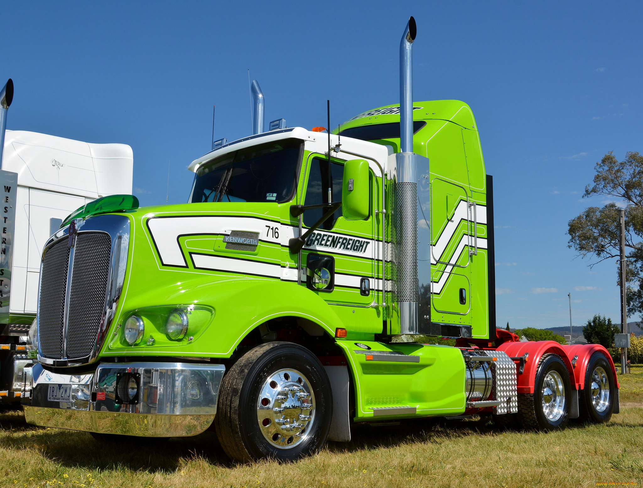 t409, kenworth, автомобили, kenworth, , выставка, улица, тяжелый, грузовик, седельный, тягач