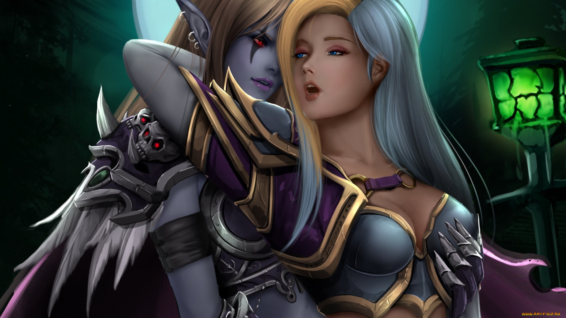 3д, графика, эльфы, , elves, эльфийки, взгляд, фон