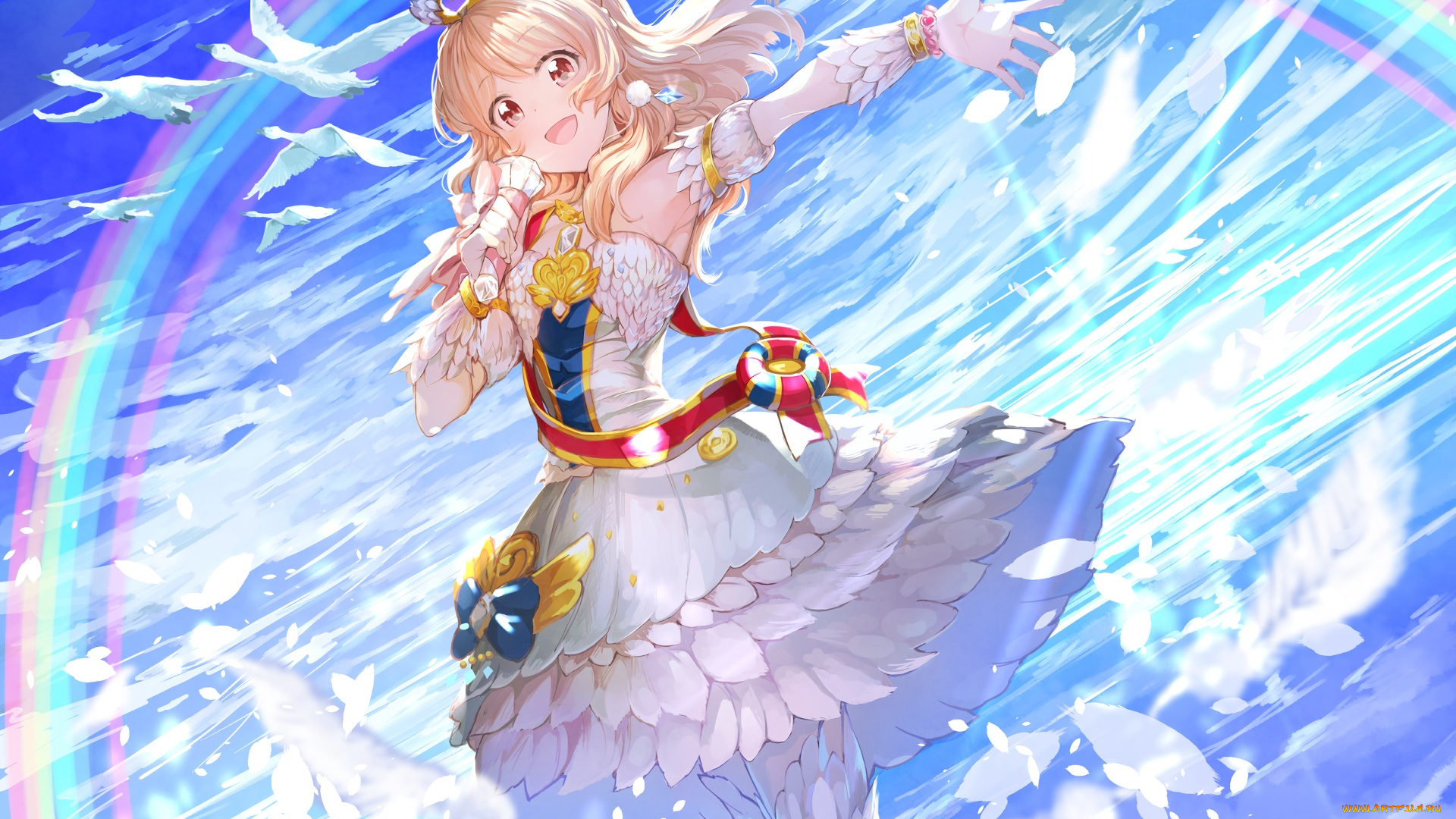 аниме, aikatsu, взгляд, фон, девушка