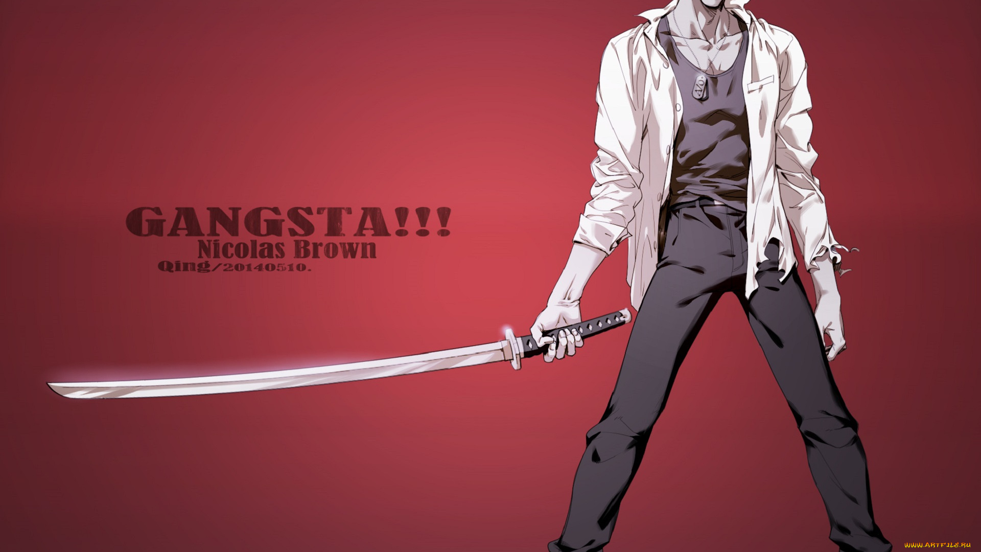 аниме, gangsta, nicholas, brown