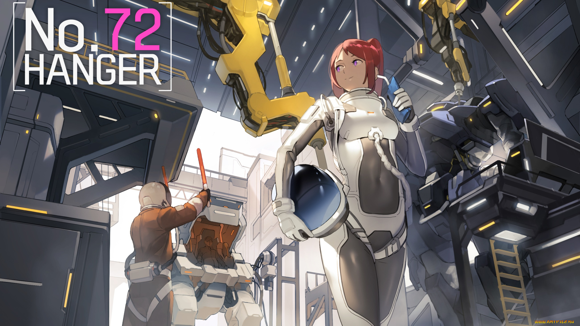 аниме, оружие, , техника, , технологии, фон, взгляд, девушка