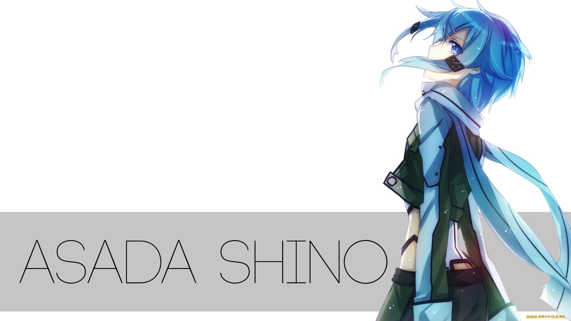 аниме, sword, art, online, девушка, взгляд, фон