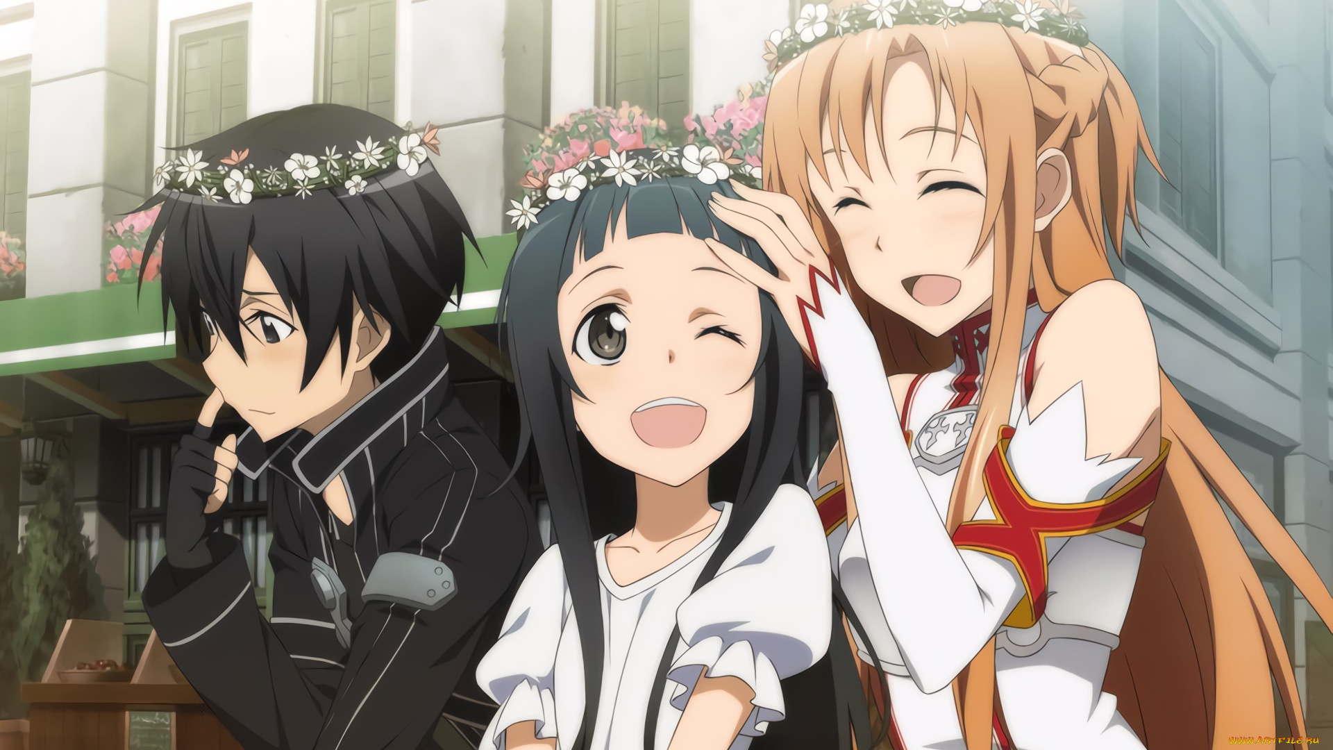 аниме, sword, art, online, девушки, фон, взгляд