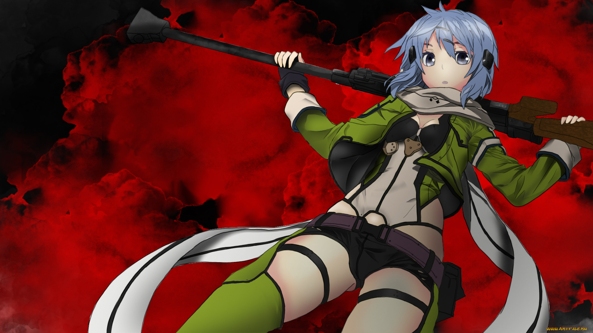 аниме, sword, art, online, фон, взгляд, девушки