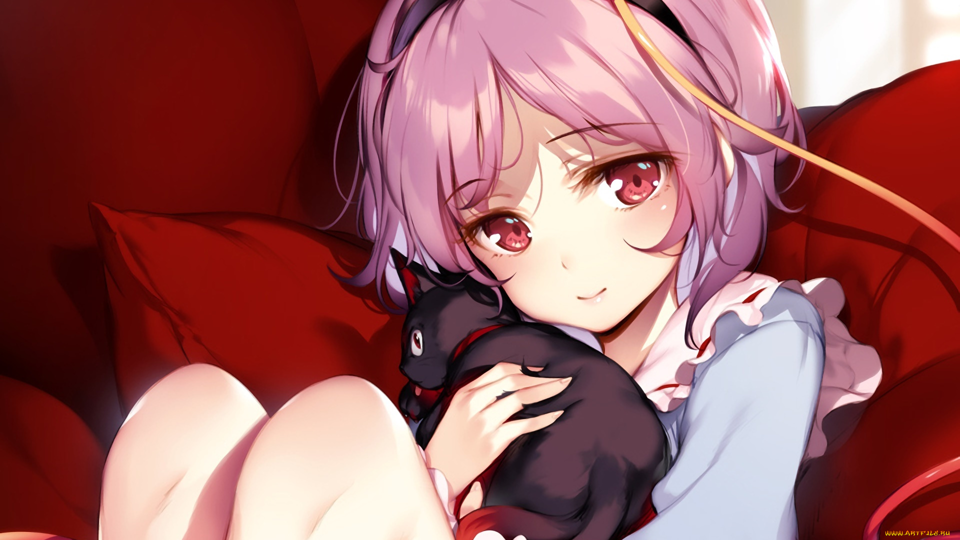 аниме, touhou, фон, взгляд, девушка