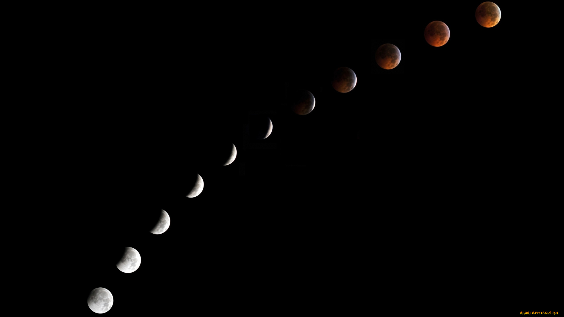 космос, луна, вселенная