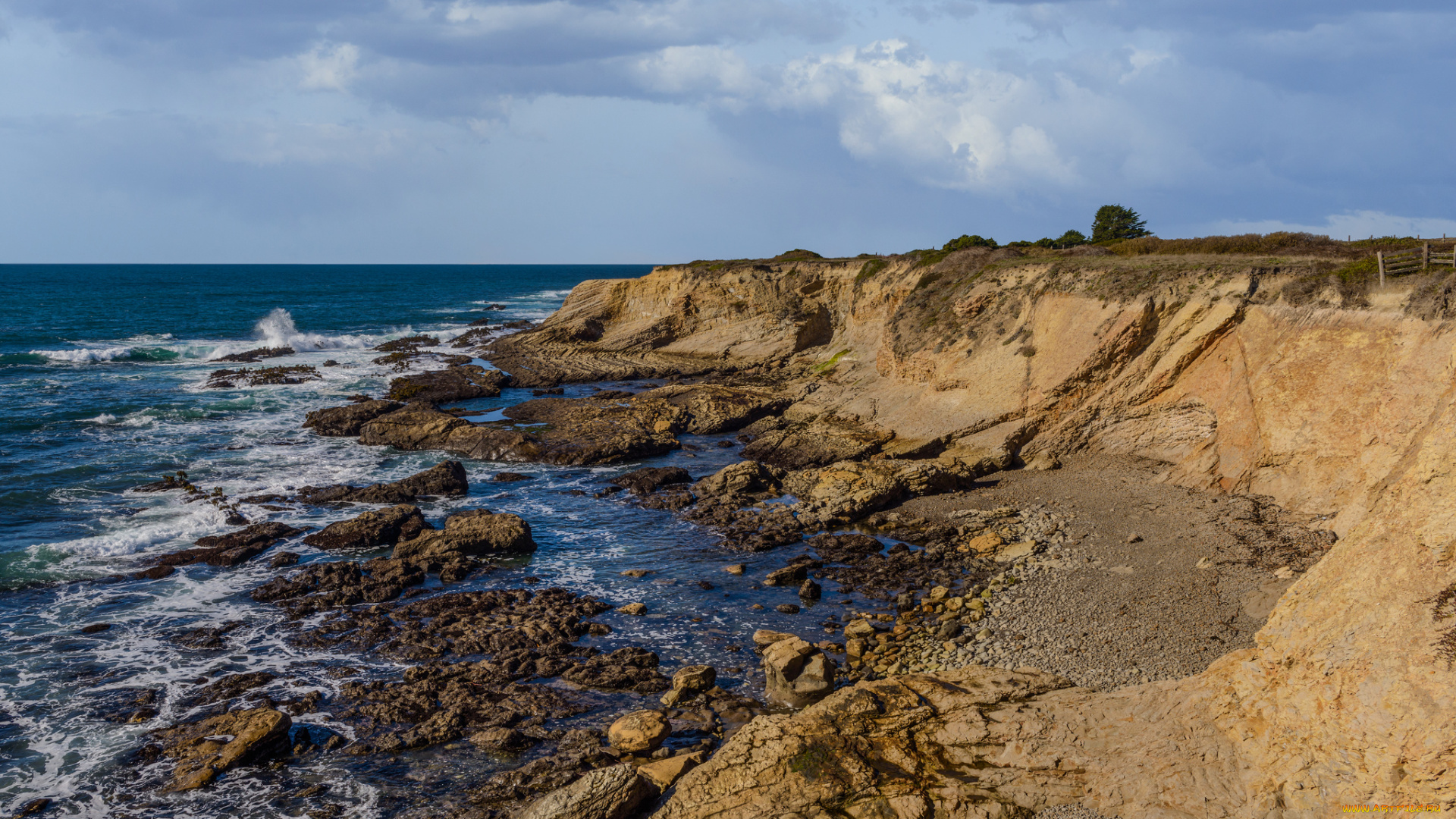 природа, побережье, берег, море