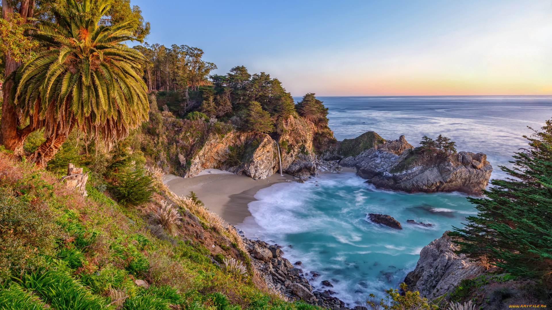 природа, побережье, море, берег