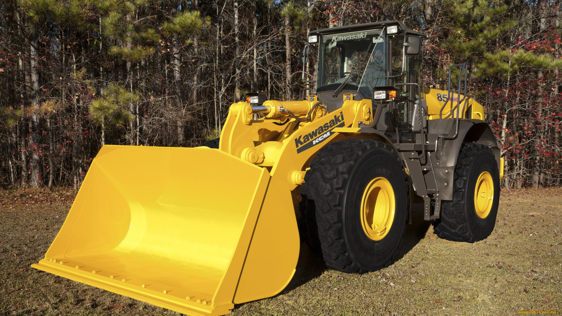 техника, фронтальные, погрузчики, kawasaki