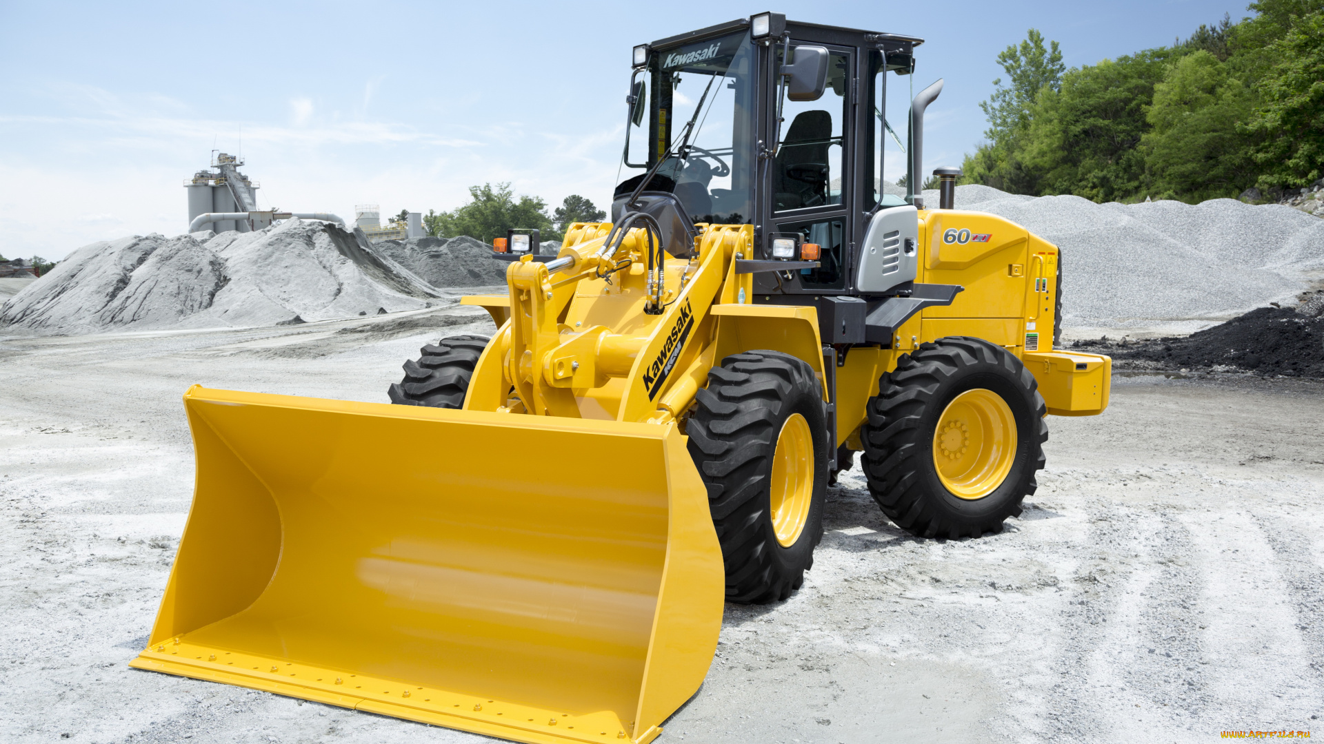 техника, фронтальные, погрузчики, kawasaki