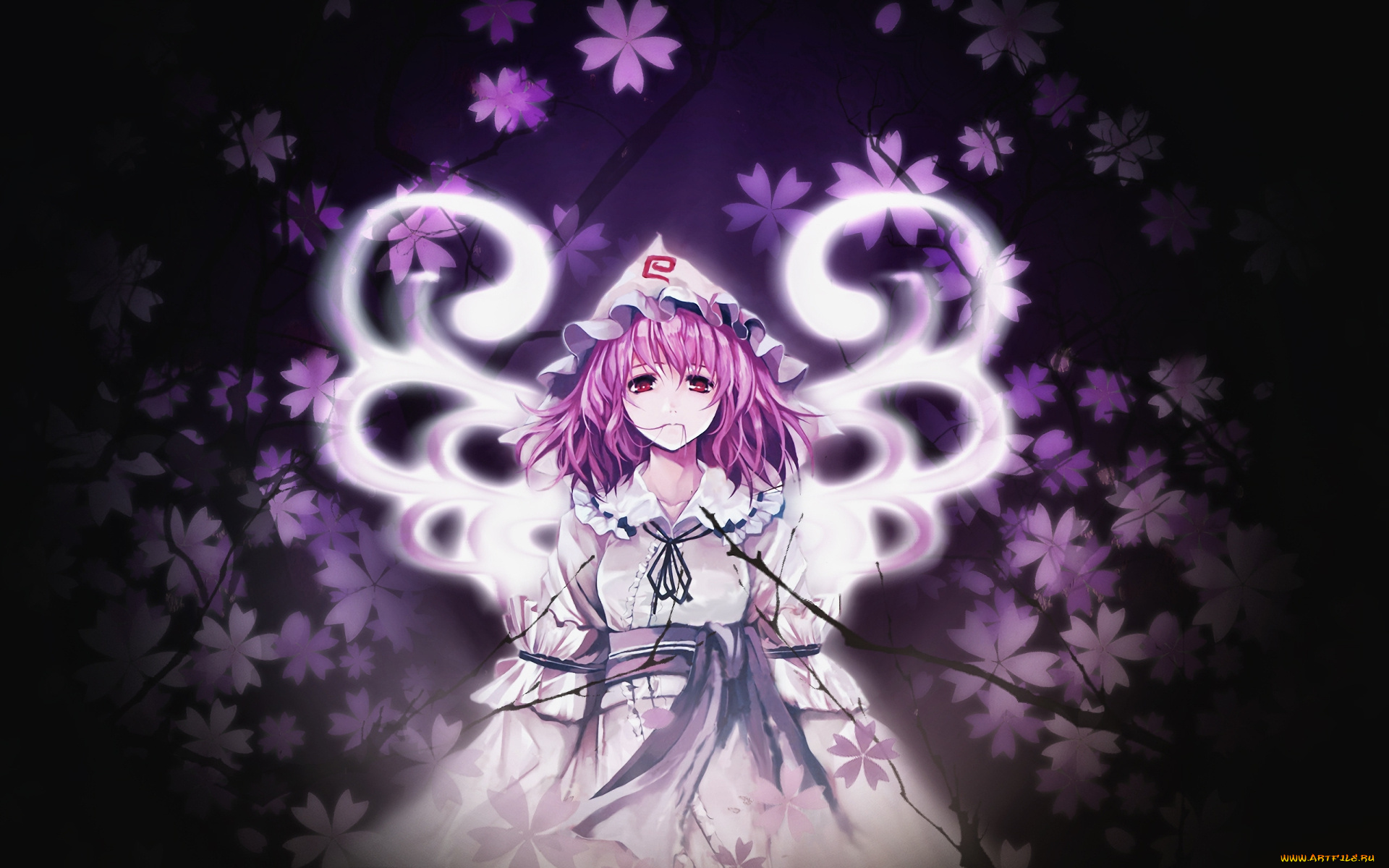 аниме, touhou, фон, взгляд, девушка