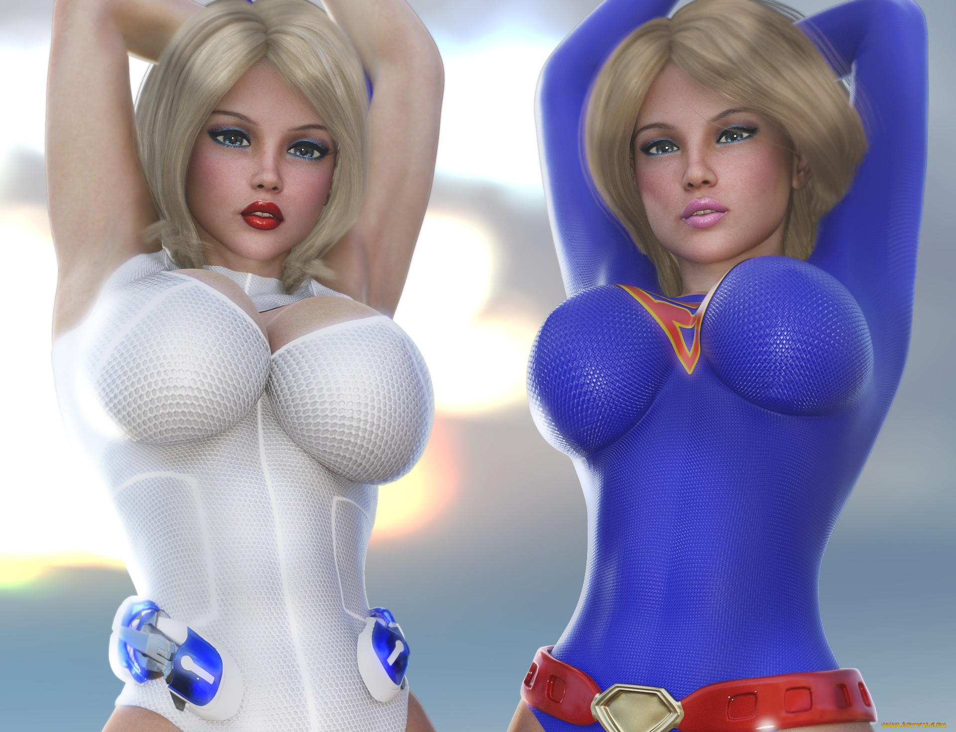 3д, графика, люди, , people, взгляд, фон, девушки