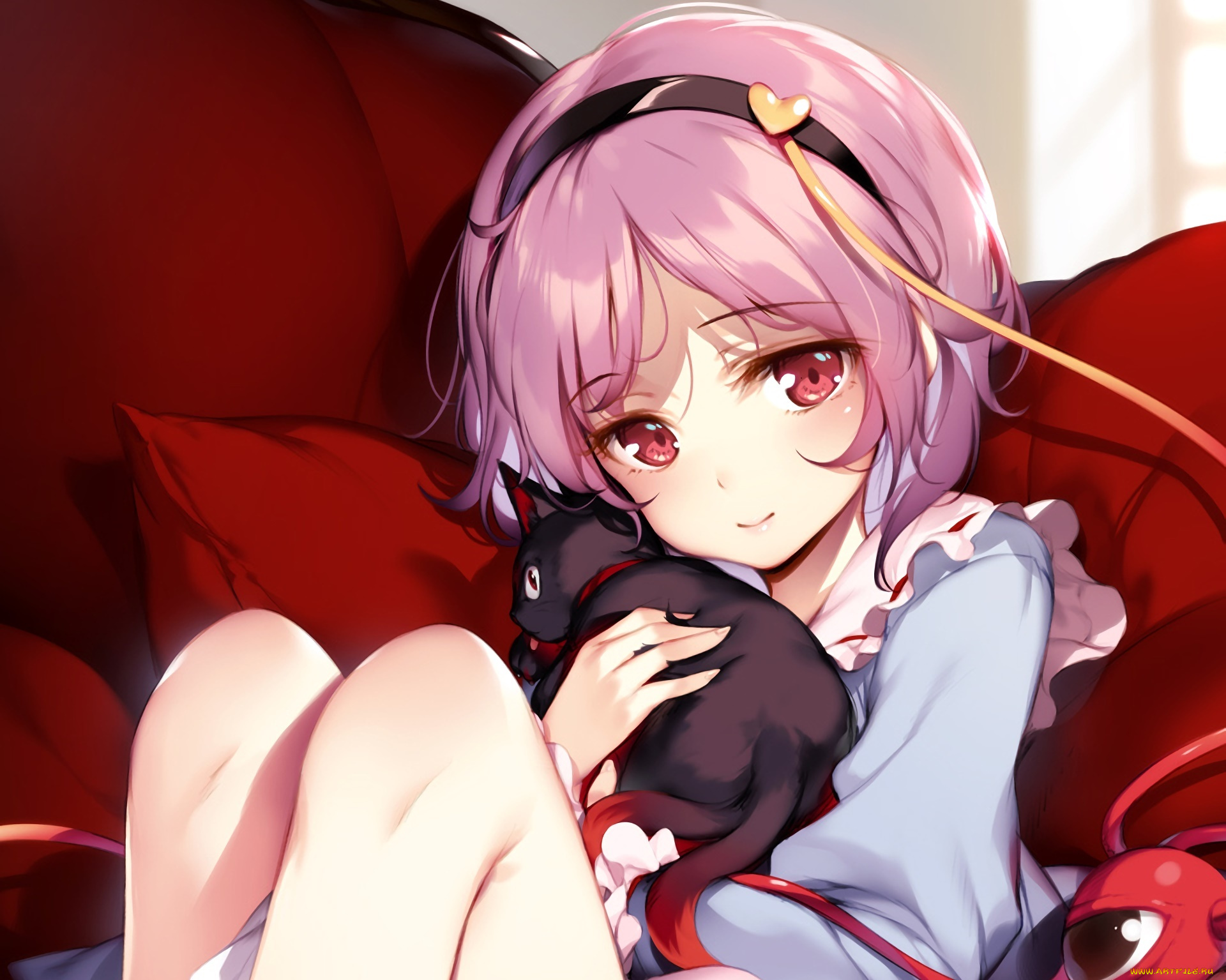 аниме, touhou, фон, взгляд, девушка