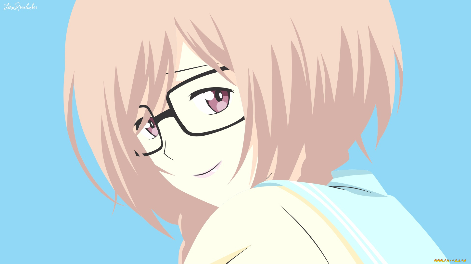 relife, аниме, фон, взгляд, девушка