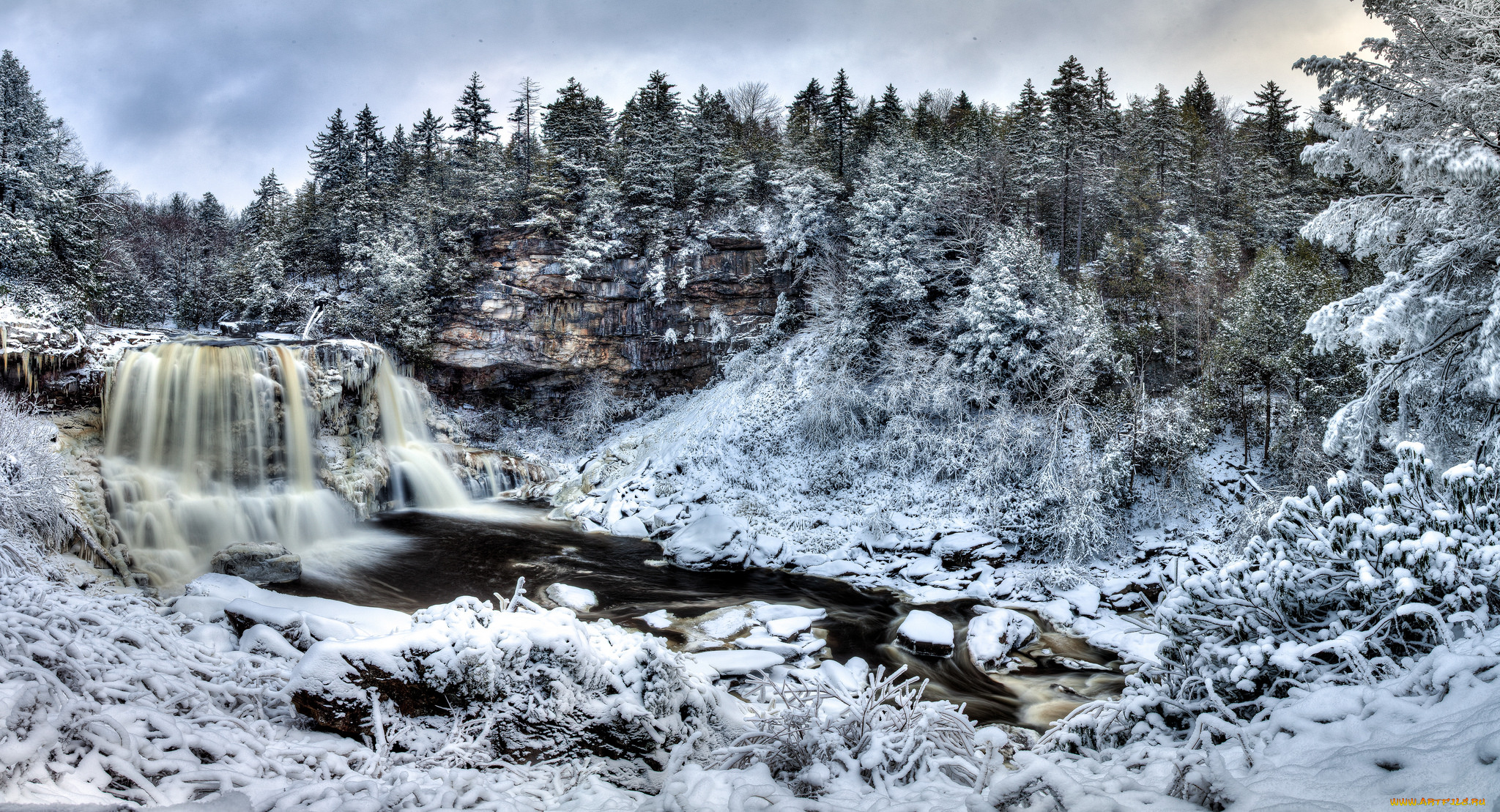 природа, водопады, лес, водопад, река