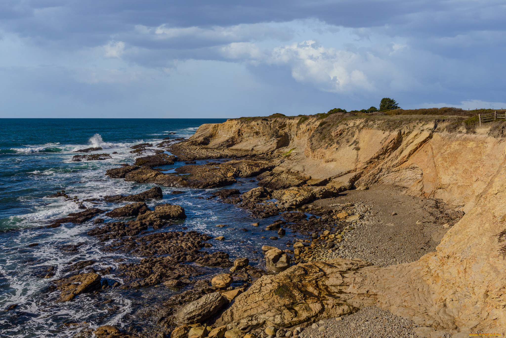 природа, побережье, берег, море