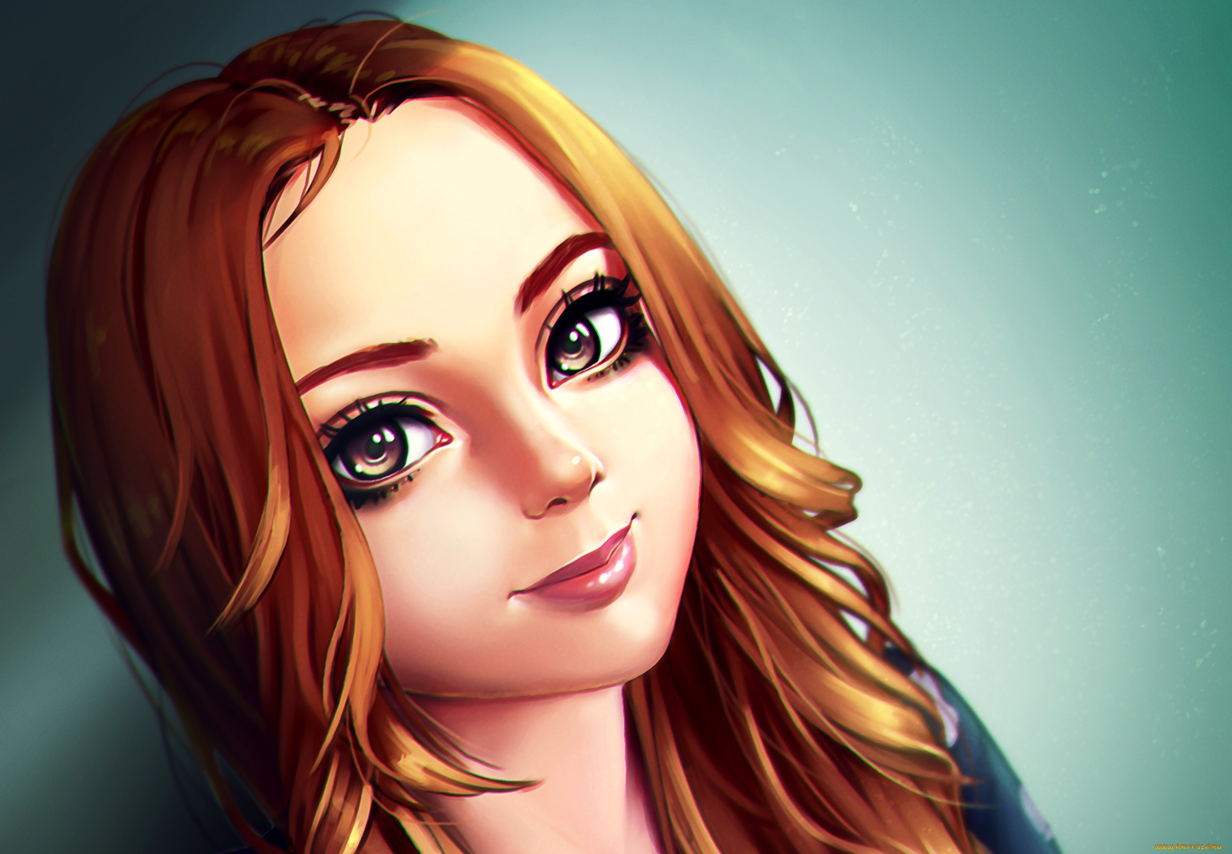 рисованное, люди, красота, взгляд, лицо, глаза, волосы, art, девушка, portrait