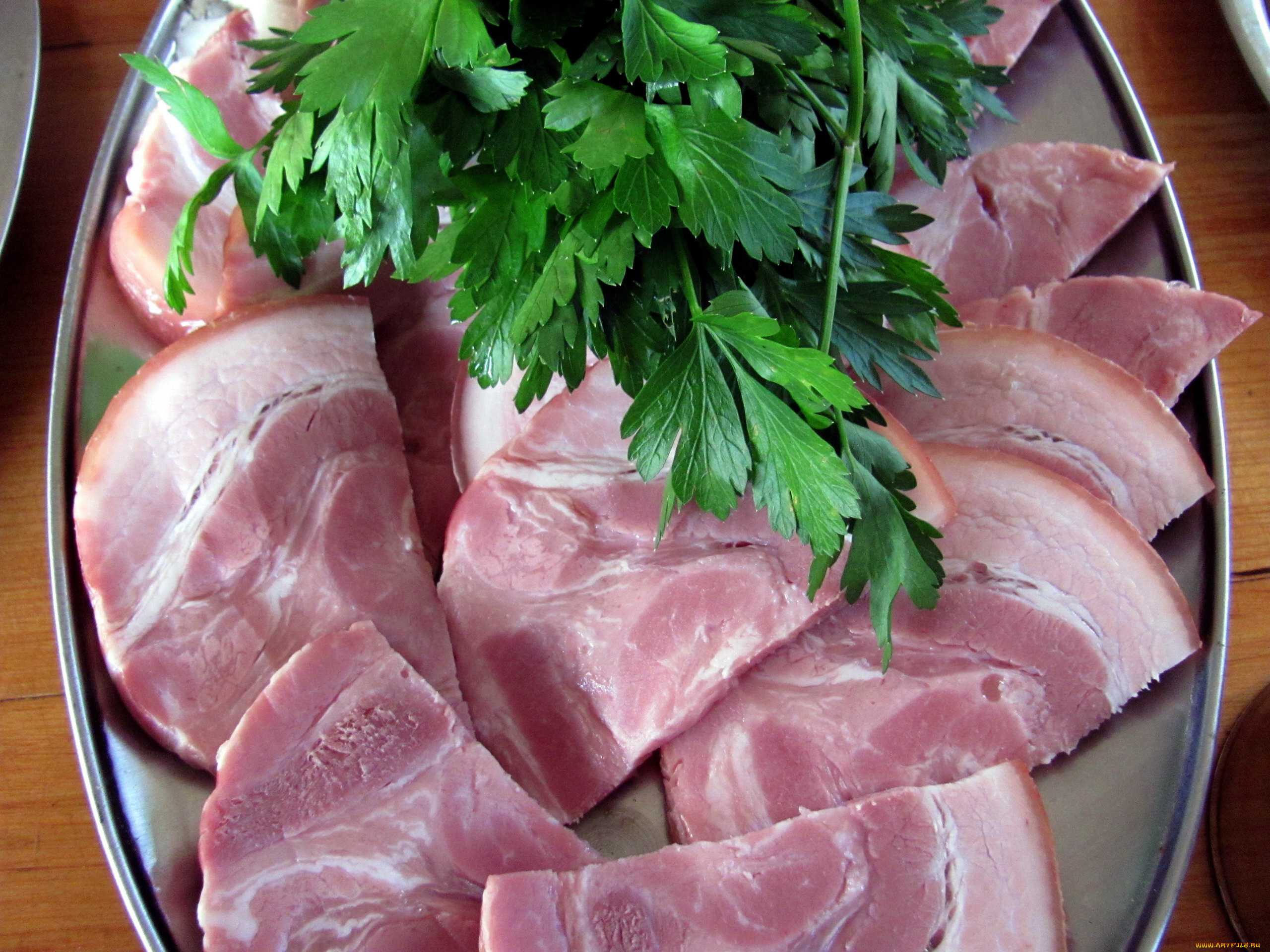 еда, колбасные, изделия, ветчина, петрушка