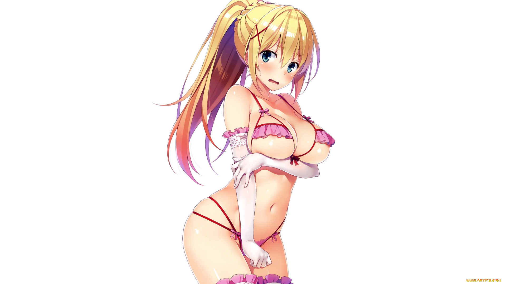 аниме, unknown, , другое, , взгляд, девушка, фон