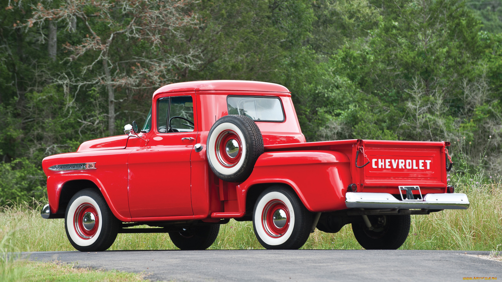 chevrolet, apache, 31, stepside, 1959, автомобили, chevrolet, 31, apache, красный, 1959, stepside