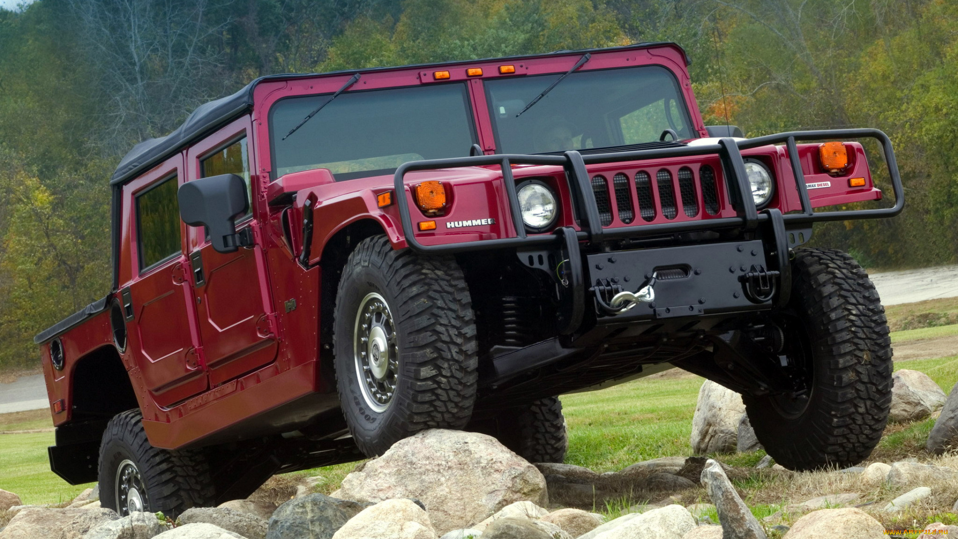 hummer, h1, alpha, 2005, автомобили, hummer, alpha, h1, 2005, красный