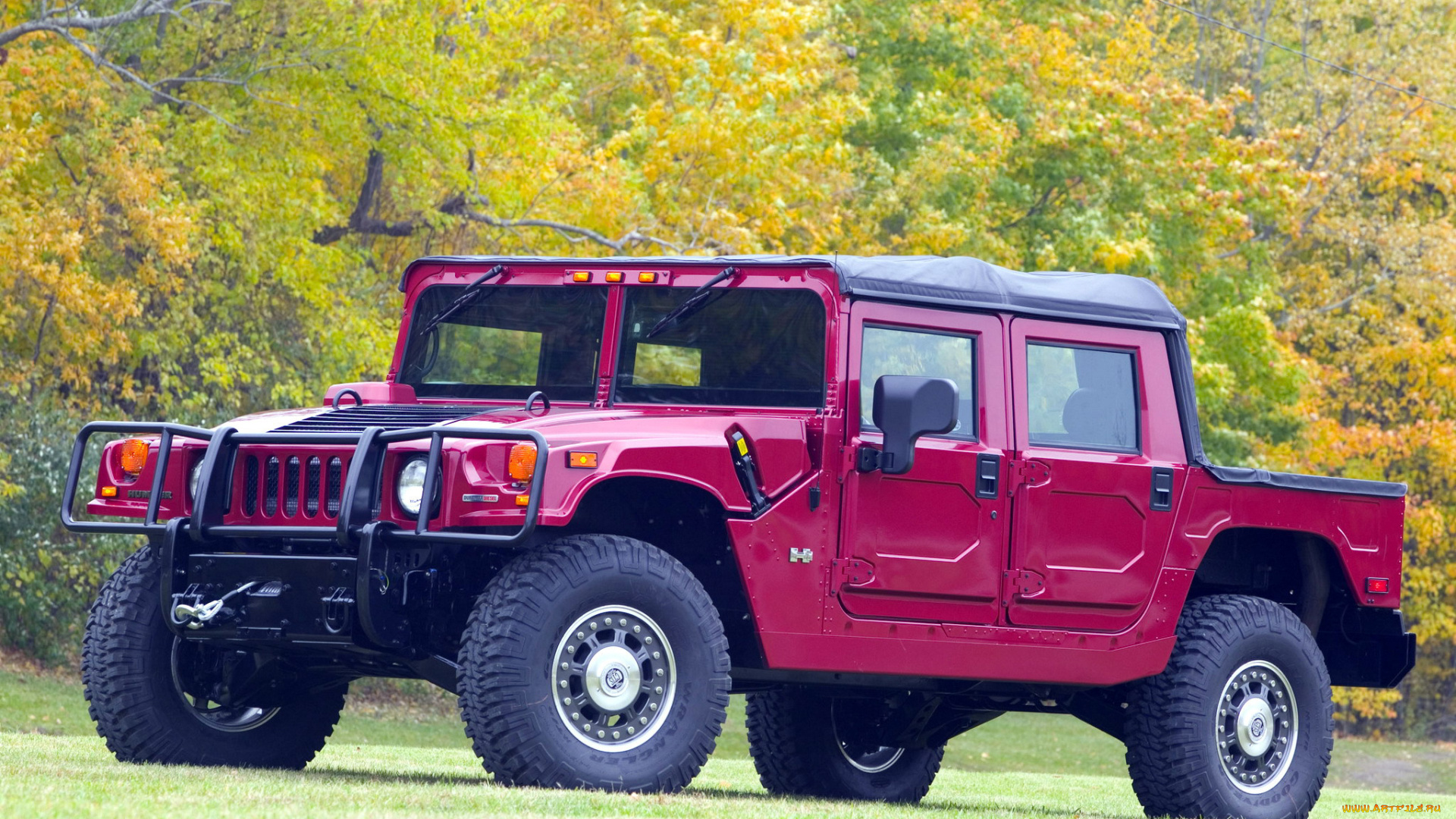 hummer, h1, alpha, convertible, 2005, автомобили, hummer, h1, красный, 2005, convertible, alpha