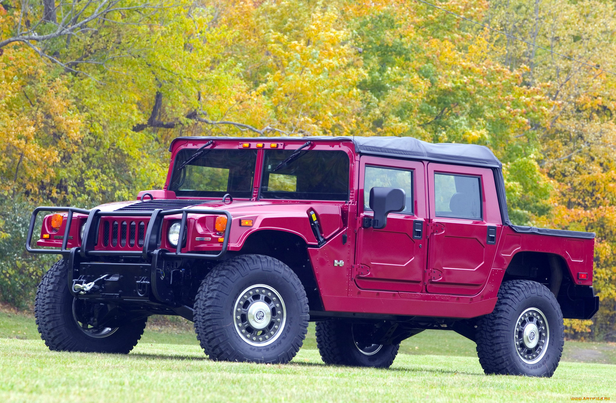 hummer, h1, alpha, convertible, 2005, автомобили, hummer, h1, красный, 2005, convertible, alpha