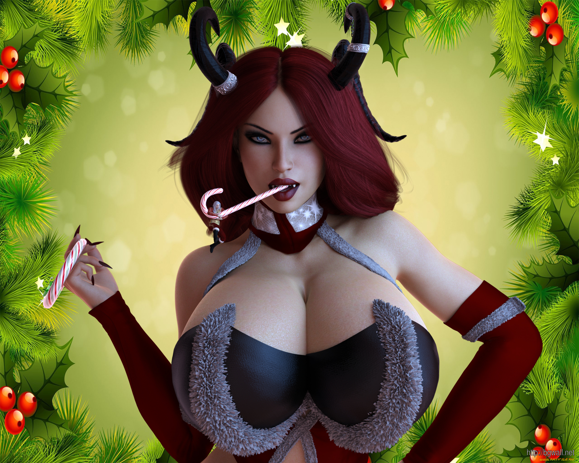 3д, графика, праздники, , holidays, фон, взгляд, девушка