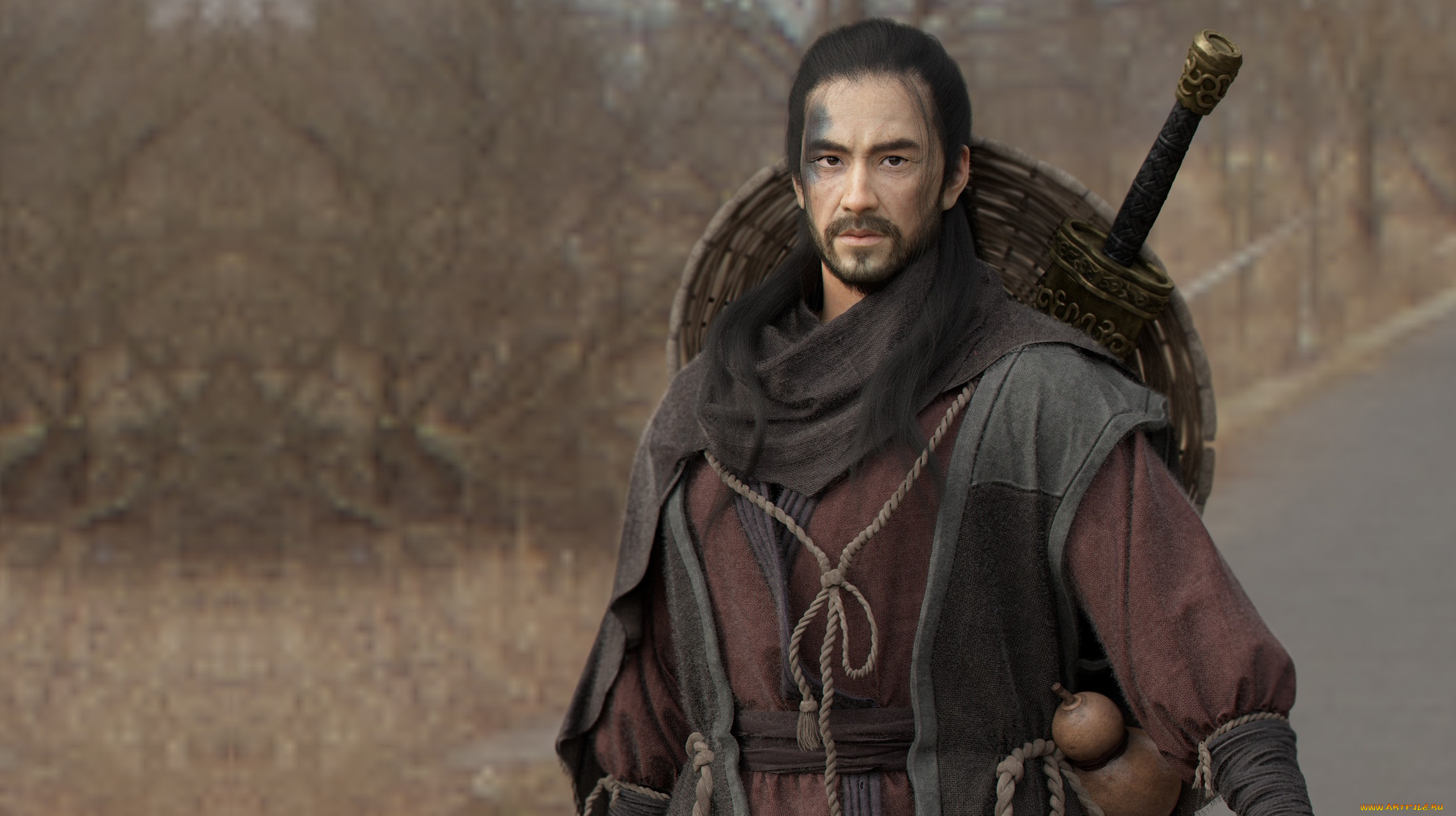 3д, графика, фантазия, , fantasy, воин, портрет, hdr, lighting, rendering, test, huan, gugu, арт