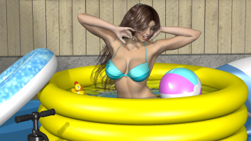 обоя 3д графика, люди , people, фон, девушка, взгляд