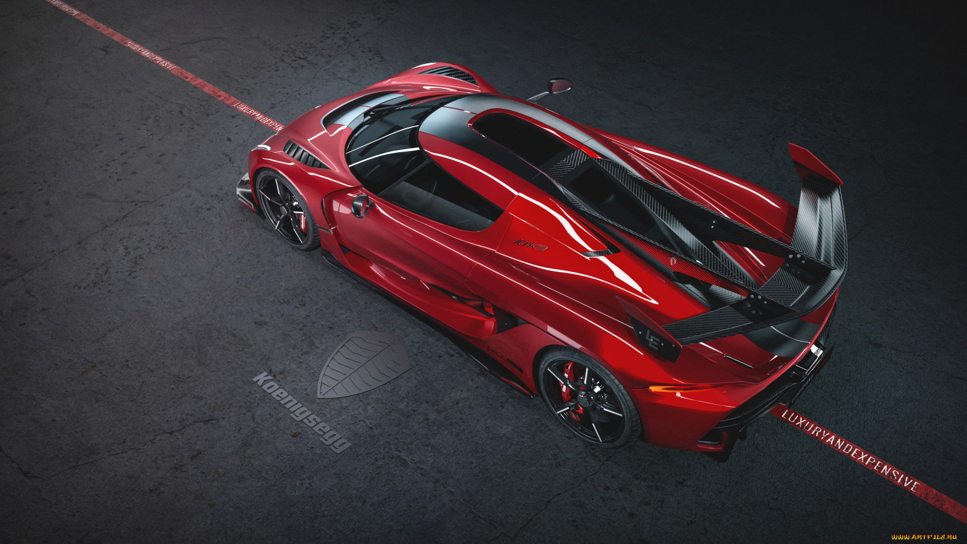 2020, koenigsegg, jesko, cherry, red, edition, 10, автомобили, koenigsegg, jesko, cherry, red, edition10, 2020, тюнинг, логотип, спортивные, вид, сверху, красный, суперкар