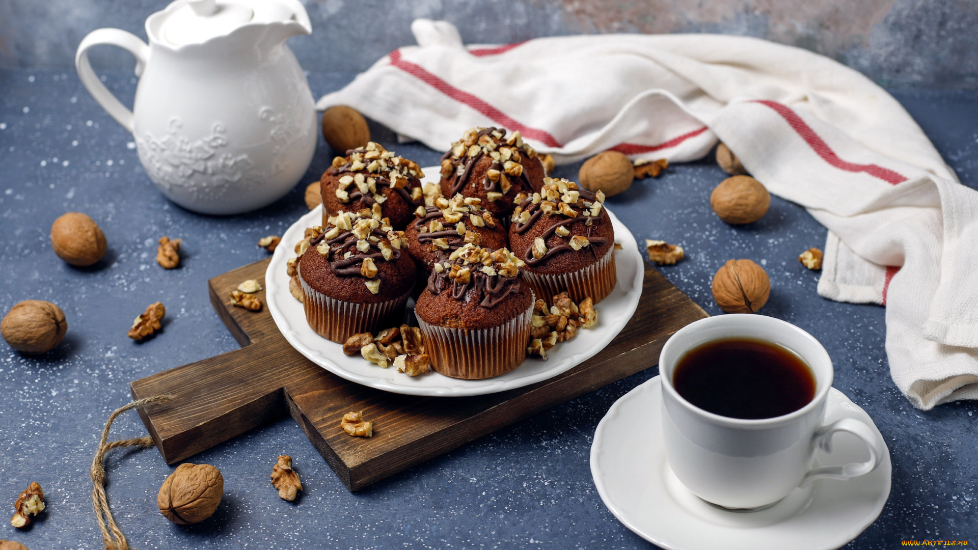 еда, пирожные, , кексы, , печенье, кофе, кексы, орехи