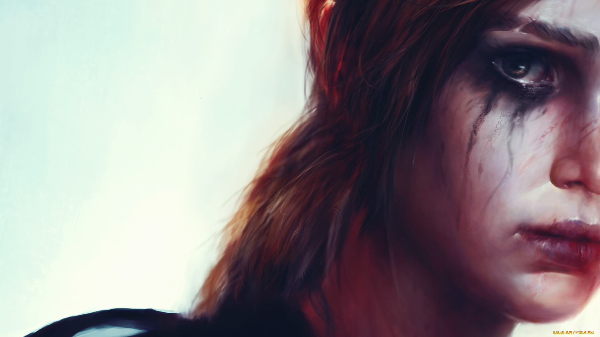 ellie, , the, last, of, us, видео, игры, девушка, тушь, взгляд, фон