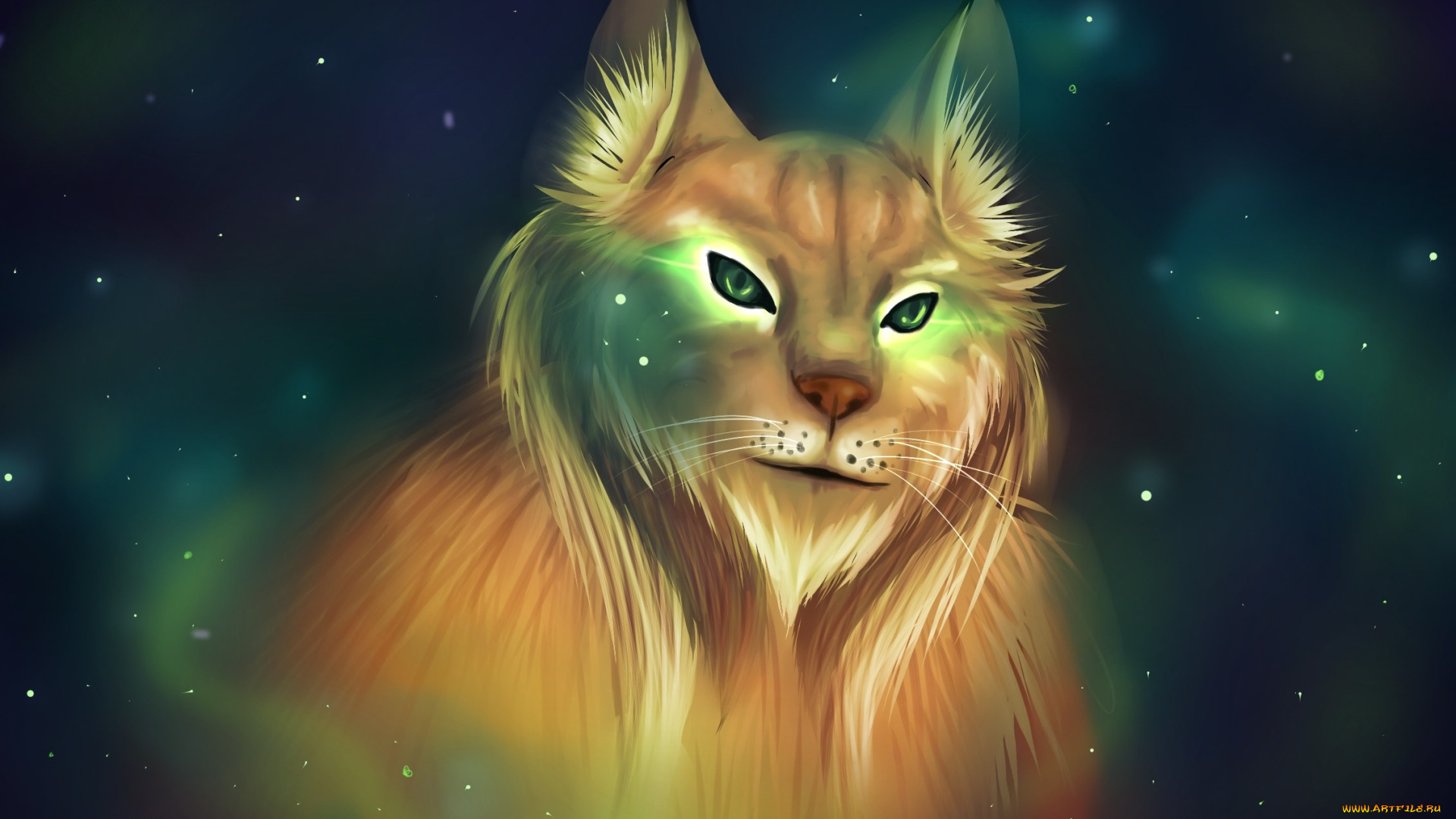 фэнтези, существа, животное, уши, взгляд, фон, существо