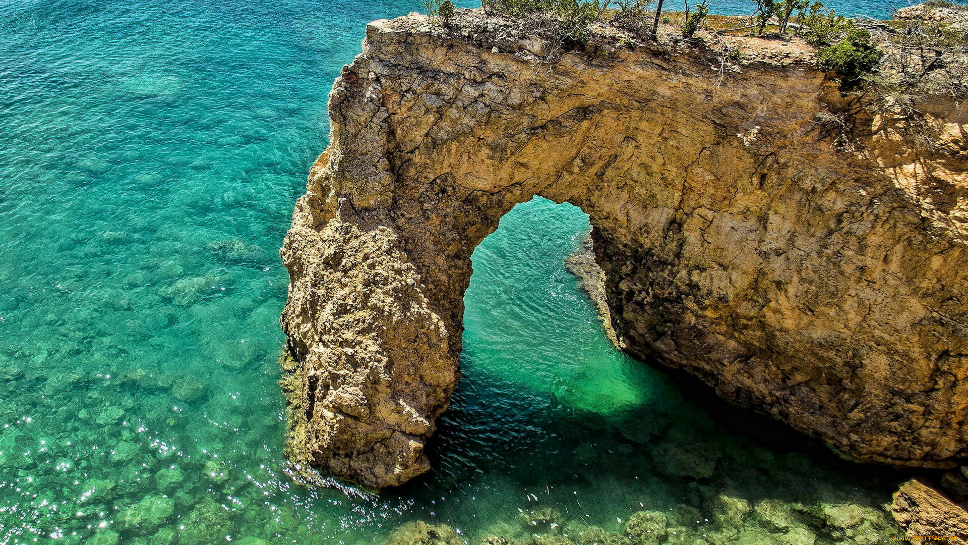 природа, побережье, скала, море