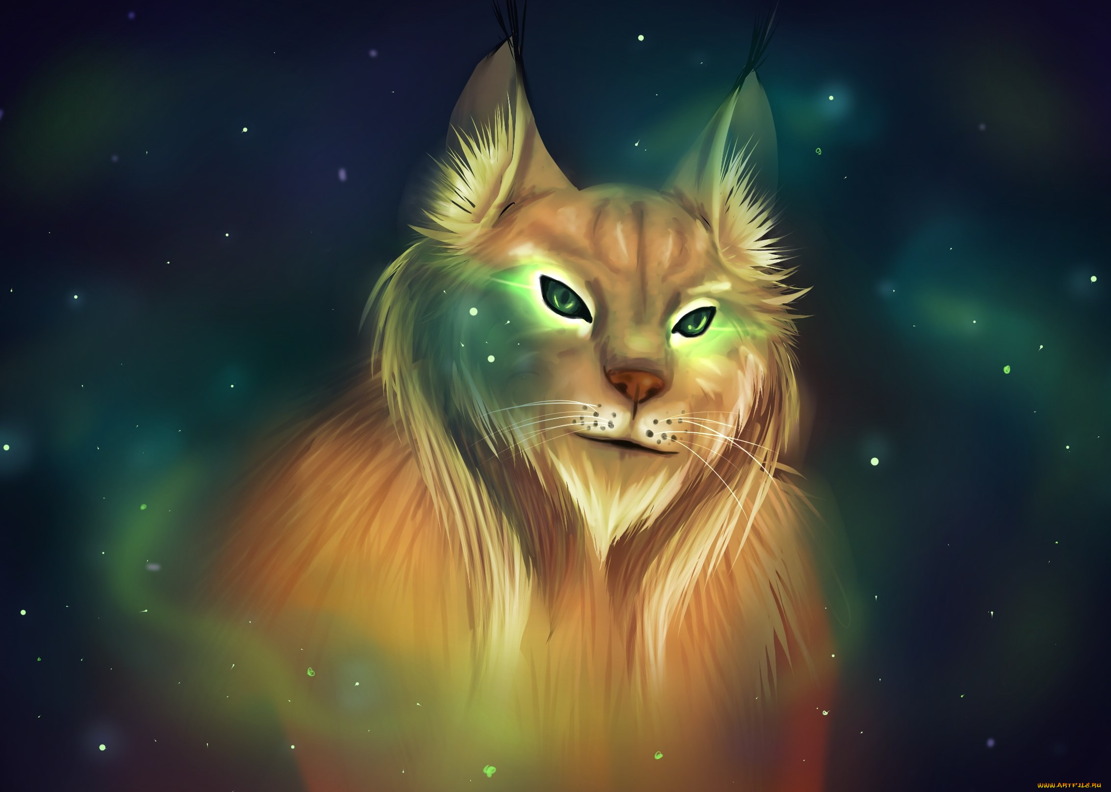 фэнтези, существа, животное, уши, взгляд, фон, существо