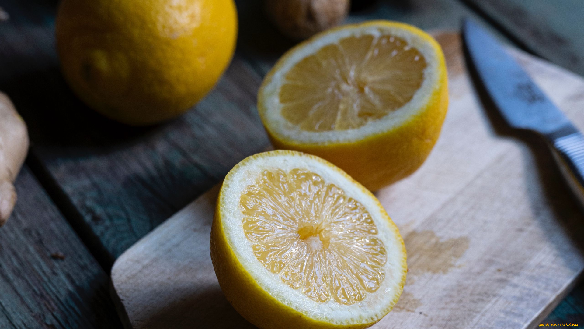 еда, цитрусы, лимоны, макро