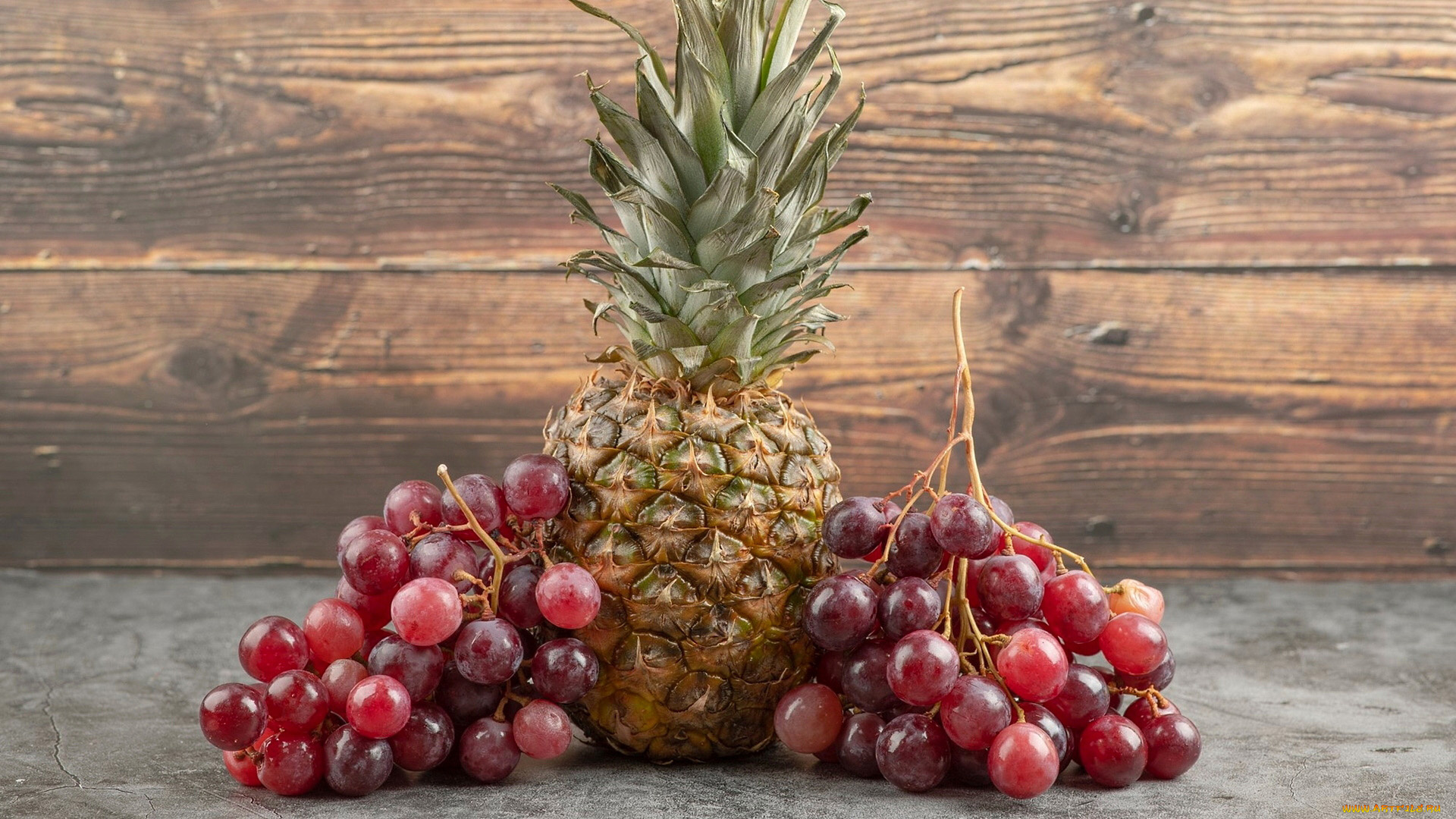 еда, фрукты, , ягоды, ананас, виноград