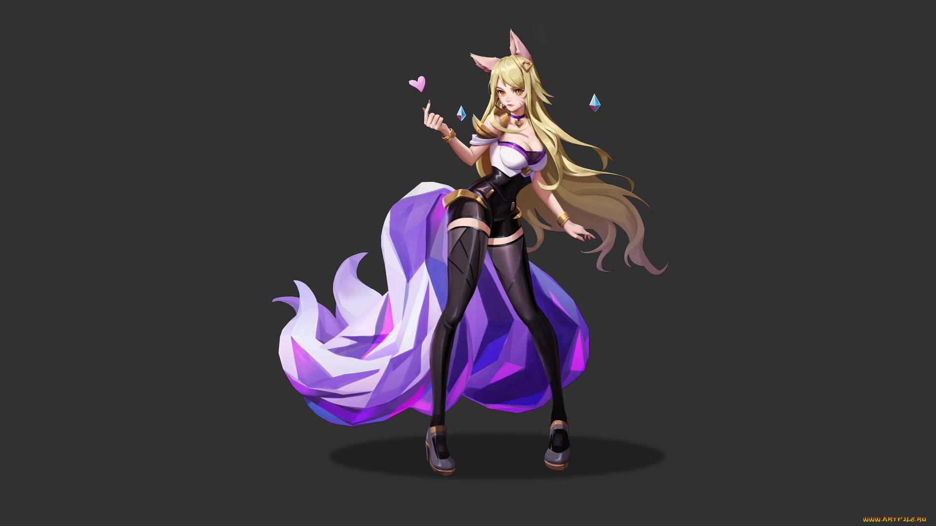 видео, игры, league, of, legends, ahri, хвосты, магия