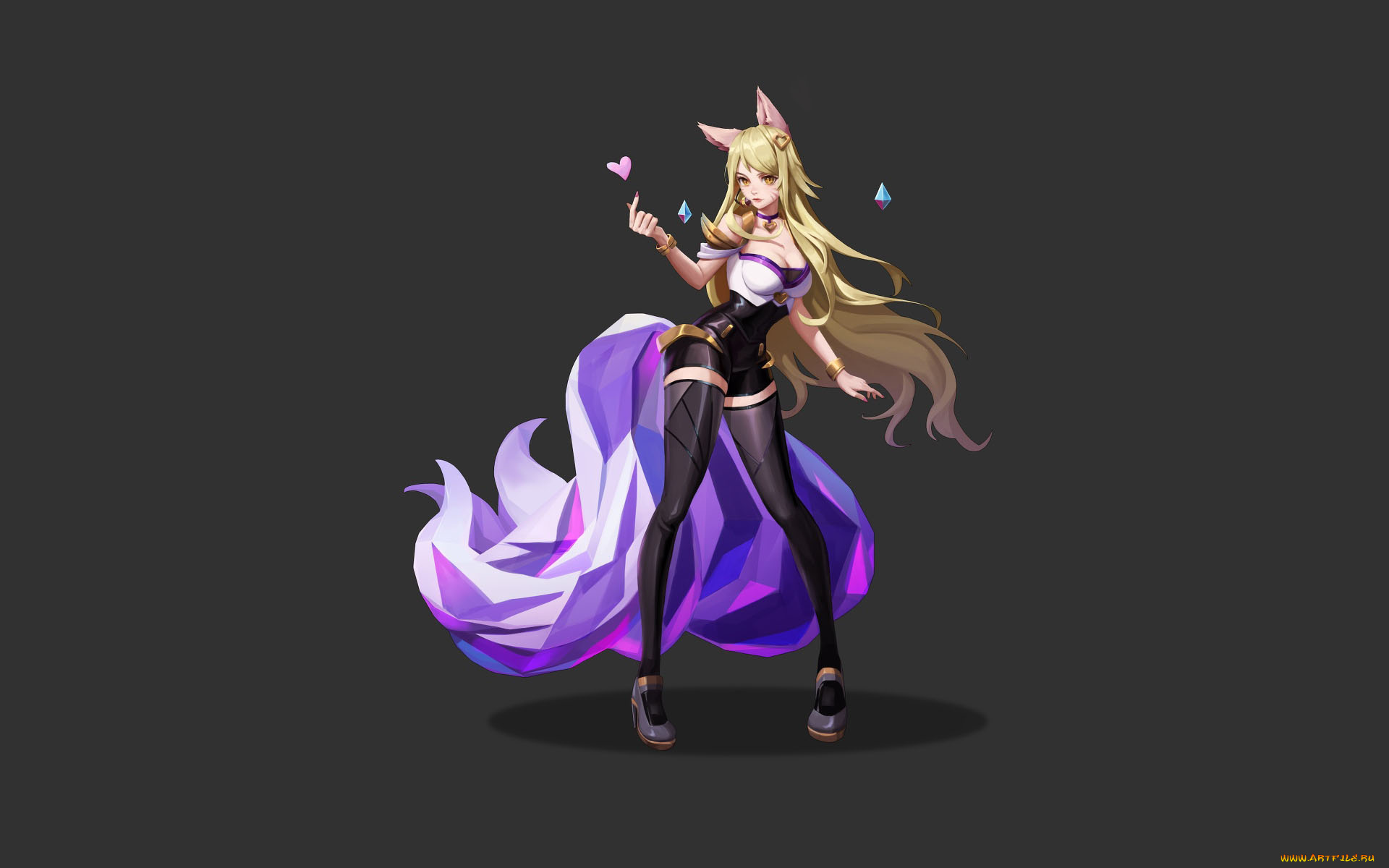 видео, игры, league, of, legends, ahri, хвосты, магия