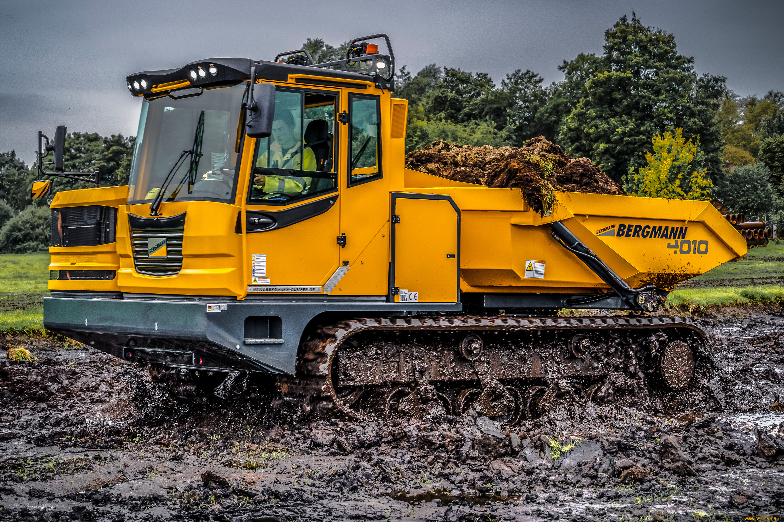 техника, тракторы, на, гусенецах, bergmann